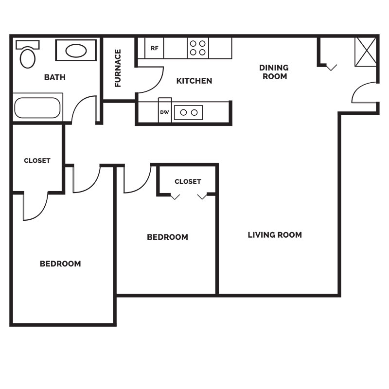 Edgewood - Floorplan - Two Bedroom