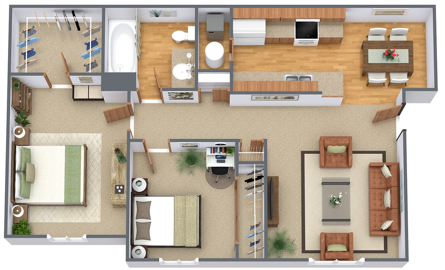 Floorplan - Two Bedroom | Large image