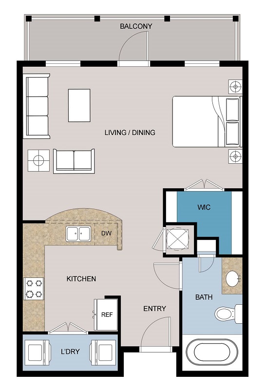 Floor plan layout for A