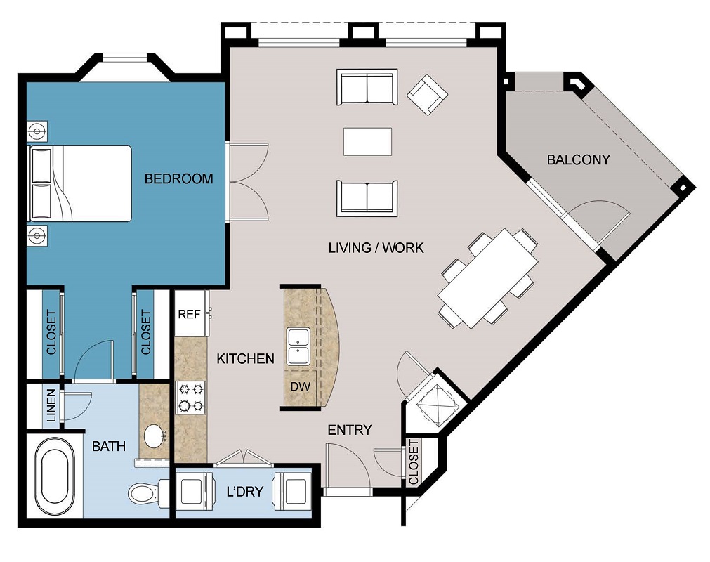 Floor plan layout for B1