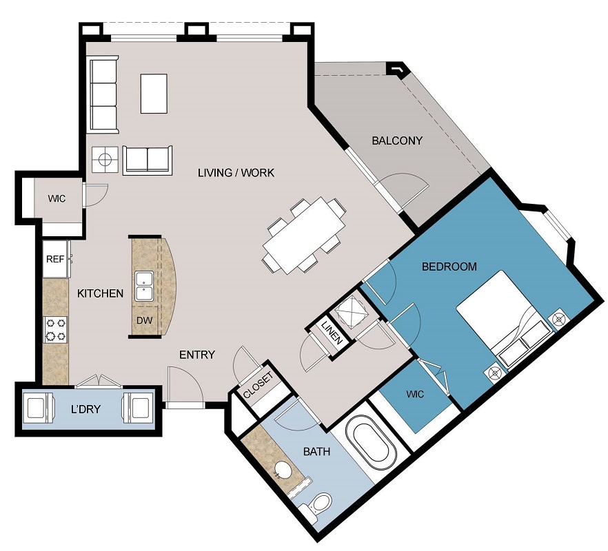 Floor plan layout for B2