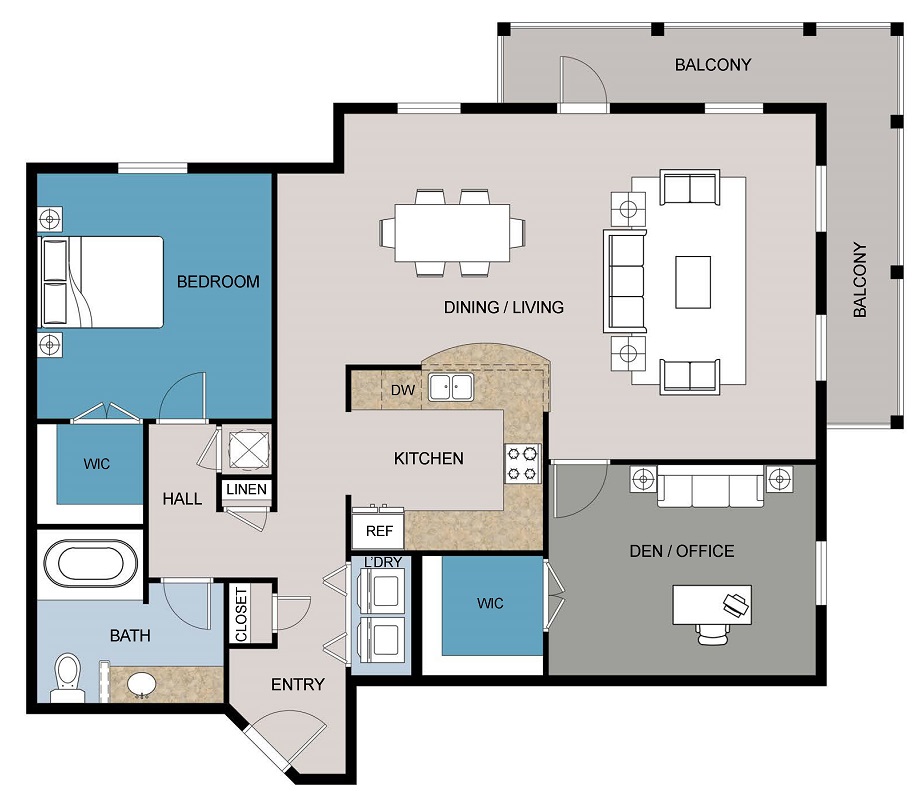 Floor plan layout for E