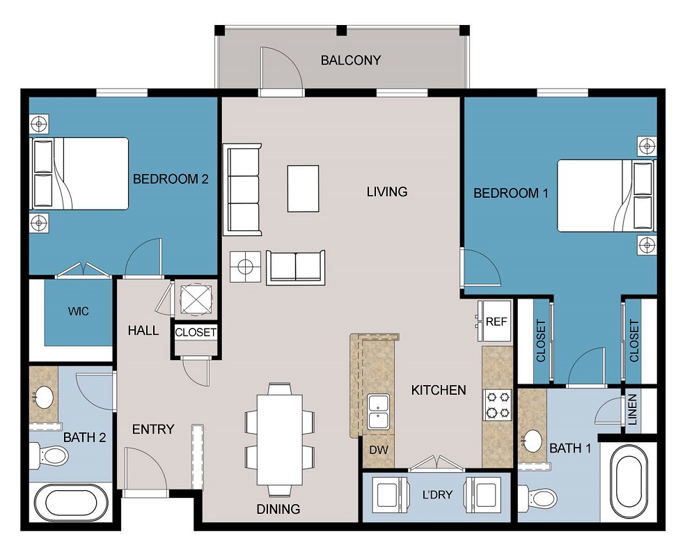 Floor plan layout for F