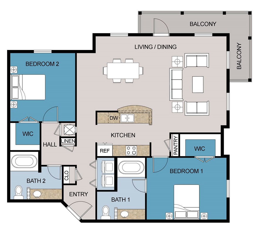 Floor plan layout for H