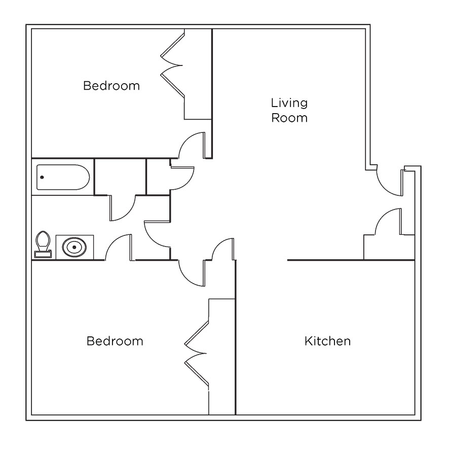 Elkhorn Apartments - Floorplan - 2 Bed