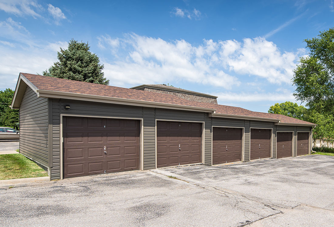 Detached Garages at Elkhorn Apartments in Elkhorn, NE