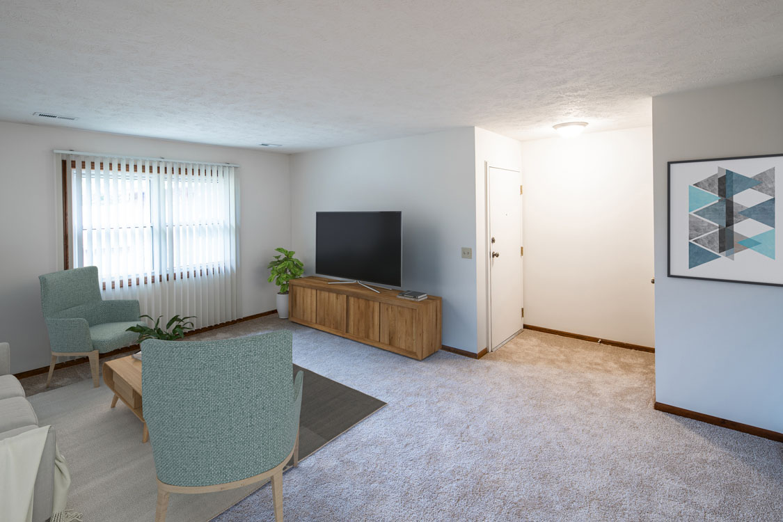 Spacious Living Rooms at Elkhorn Apartments in Elkhorn, NE