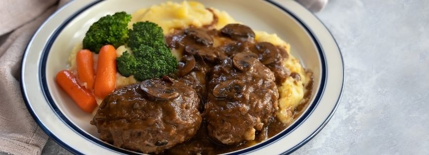 Feeling Ravenous This Evening? This Recipe for Salisbury Steak with Mushrooms Will Hit the Spot! Cover Photo
