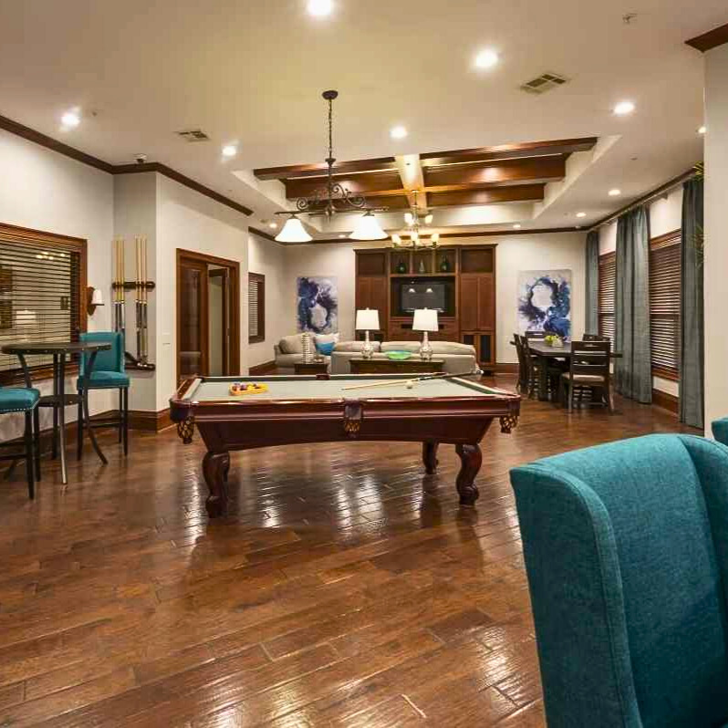 Clubroom with Billiards Table