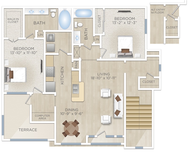 Floor plan layout for El Carasco