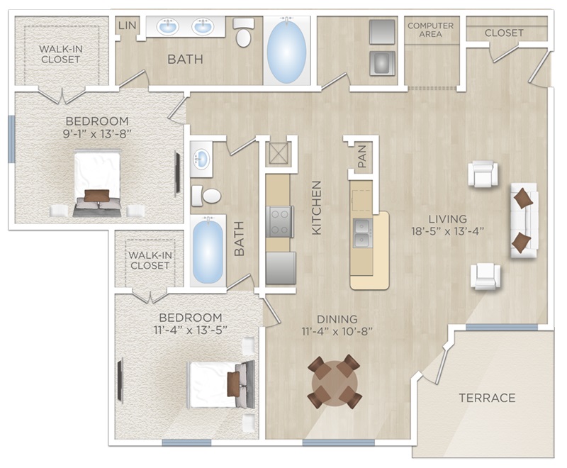 Floor plan layout for El Madrid