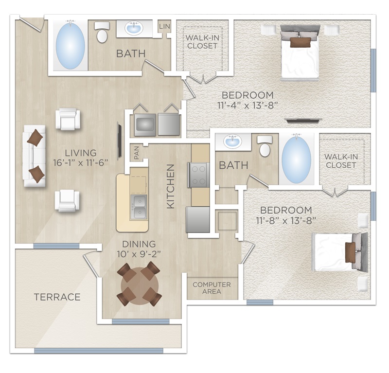 Floor plan layout for La Cordoba