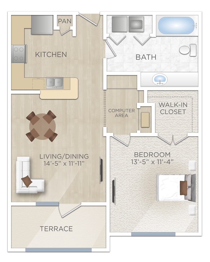 Floor plan layout for La Espana