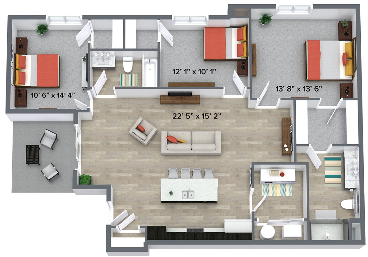 EVO Apartments - Floorplan - Triumph