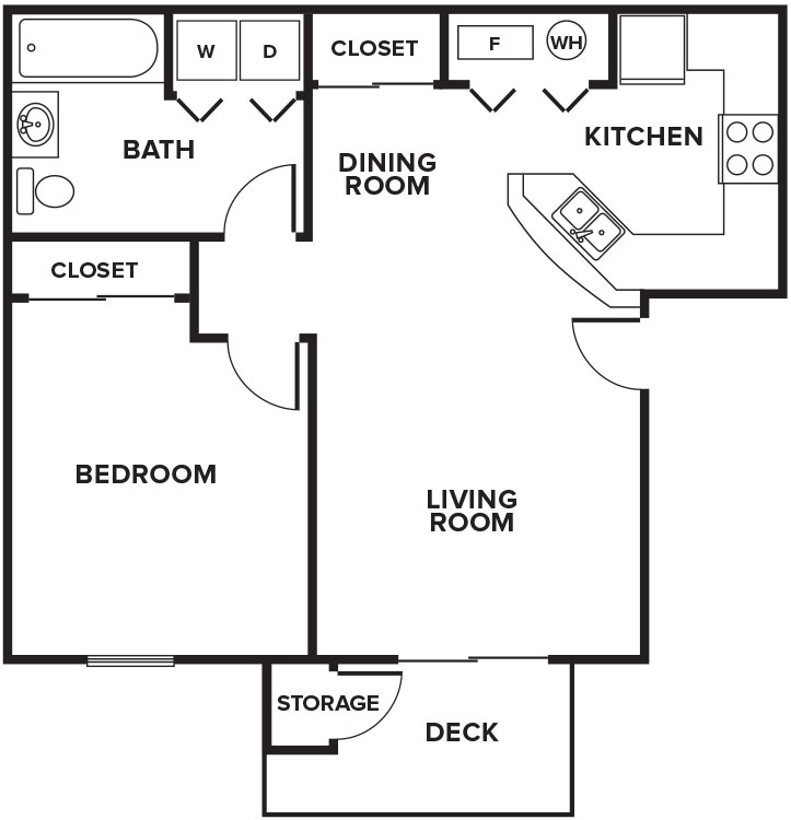 Fairfax Apartments - Floorplan - 1A