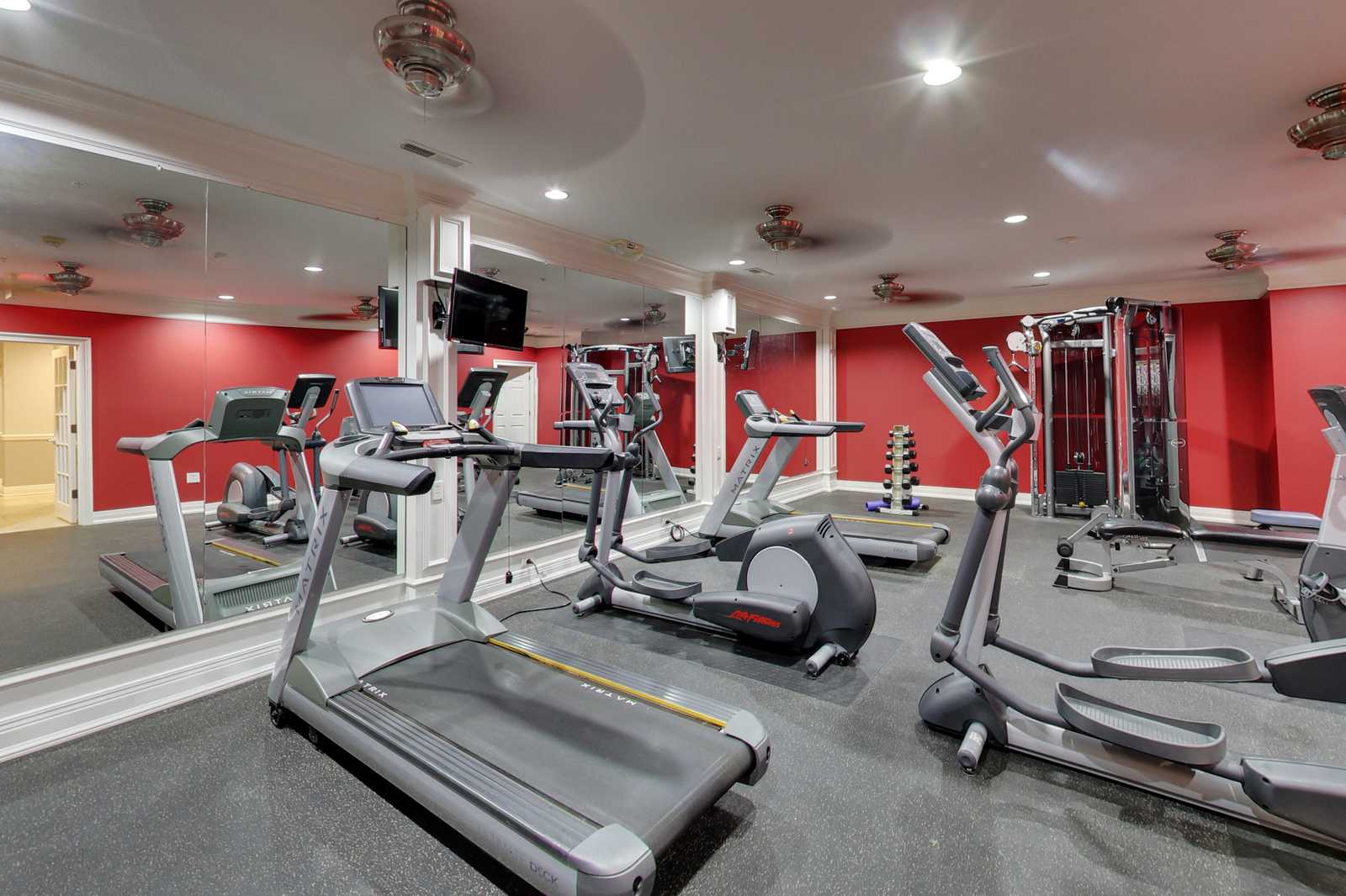 Fitness Center at The Falls at Settlers Walk Apartments in Springboro, Ohio