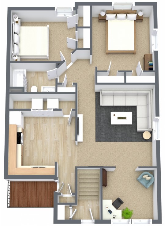 Fieldstone Place Apartments - Floorplan - 2 Bedroom + Den, 1 Bathroom