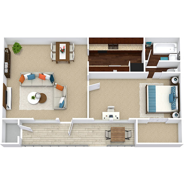 Flintridge Apartment Homes - Floorplan - Elizabeth