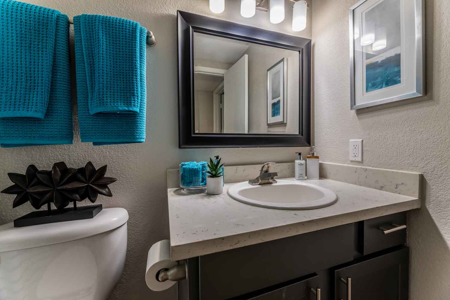 Bathroom Vanity at Flintridge Apartment Homes in Arlington, TX