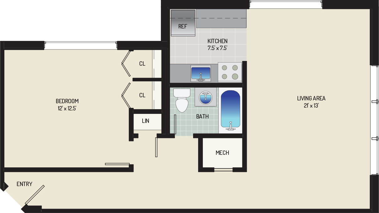 Flower Branch Apartments - Apartment 108672-T1-G2