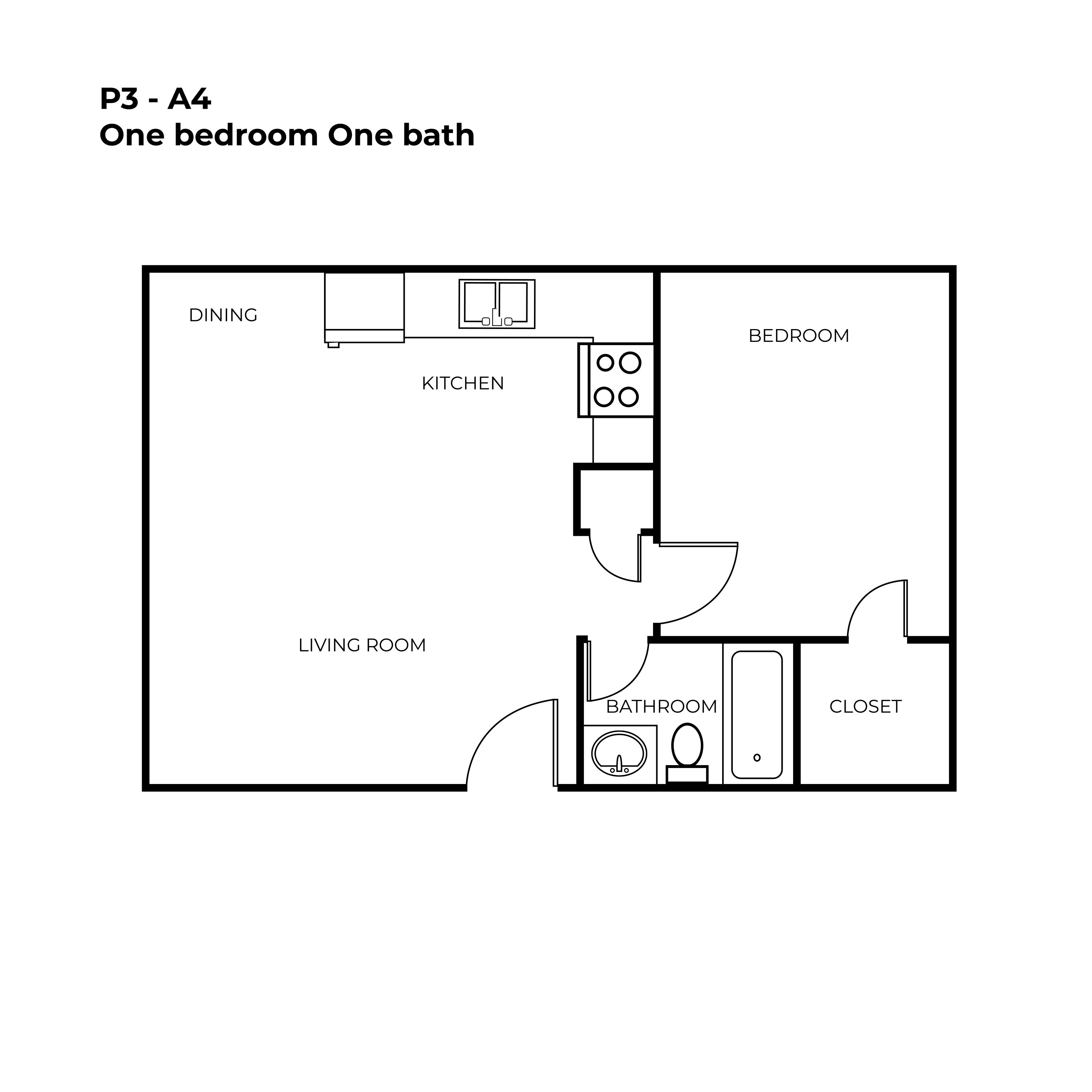 North Star Apartment Homes - Floorplan - A4
