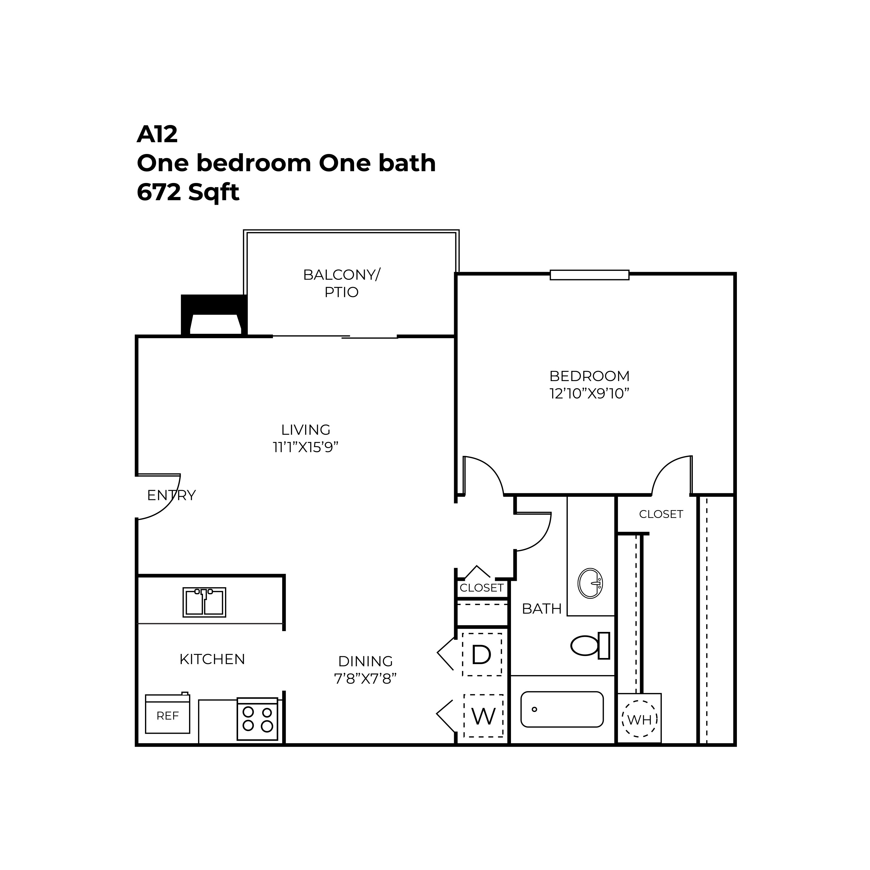 North Star Apartment Homes - Floorplan - A12