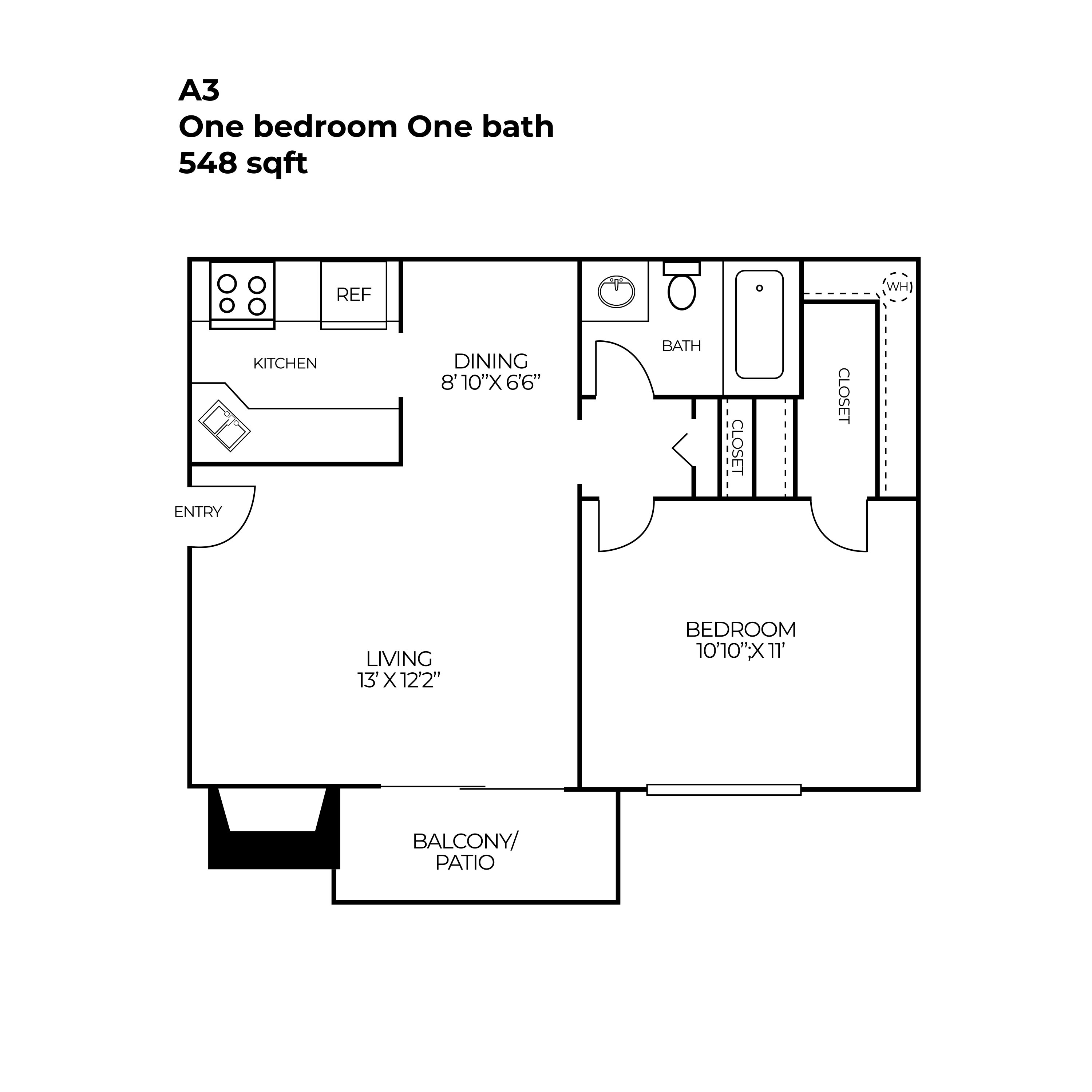 North Star Apartment Homes - Floorplan - A03