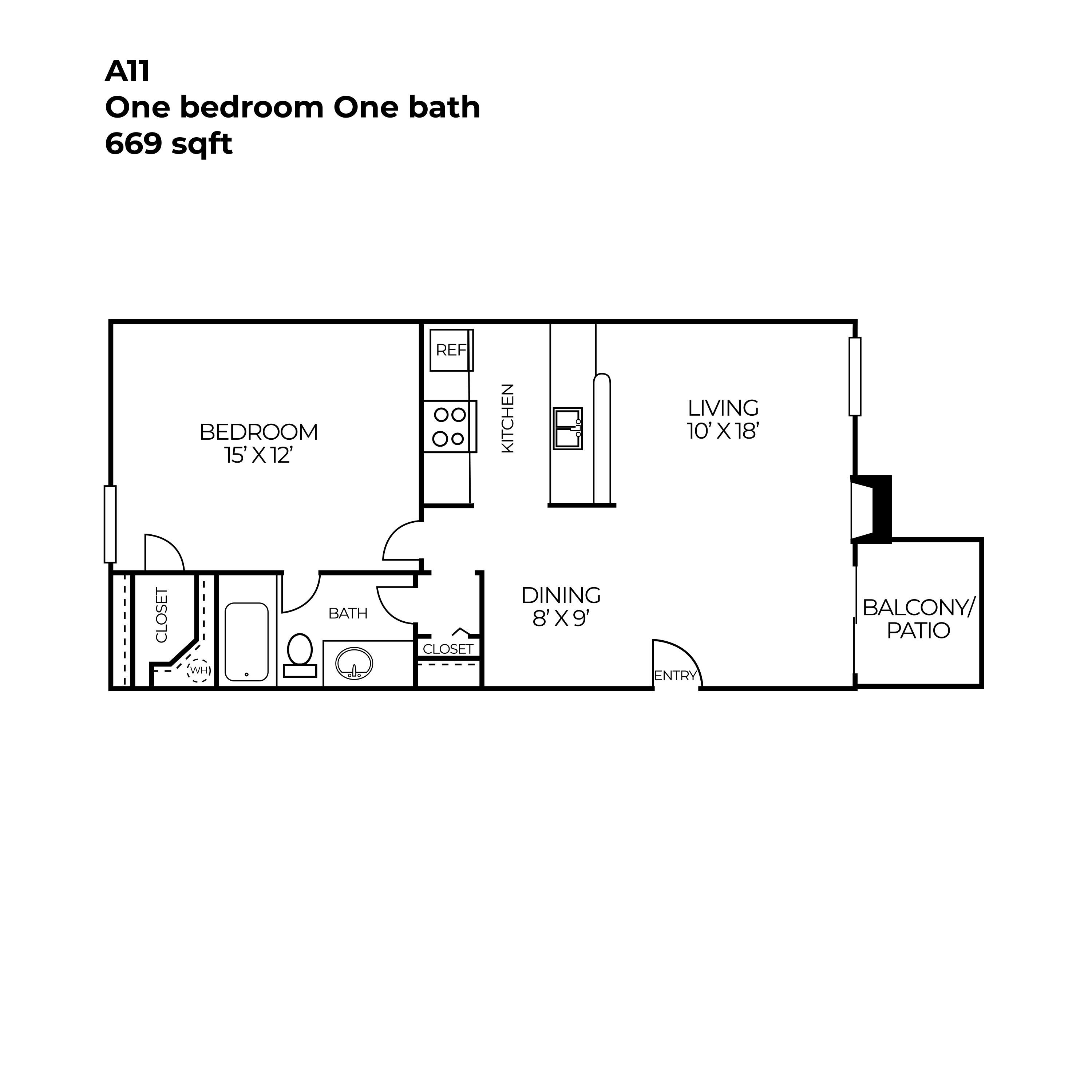 North Star Apartment Homes - Floorplan - A11