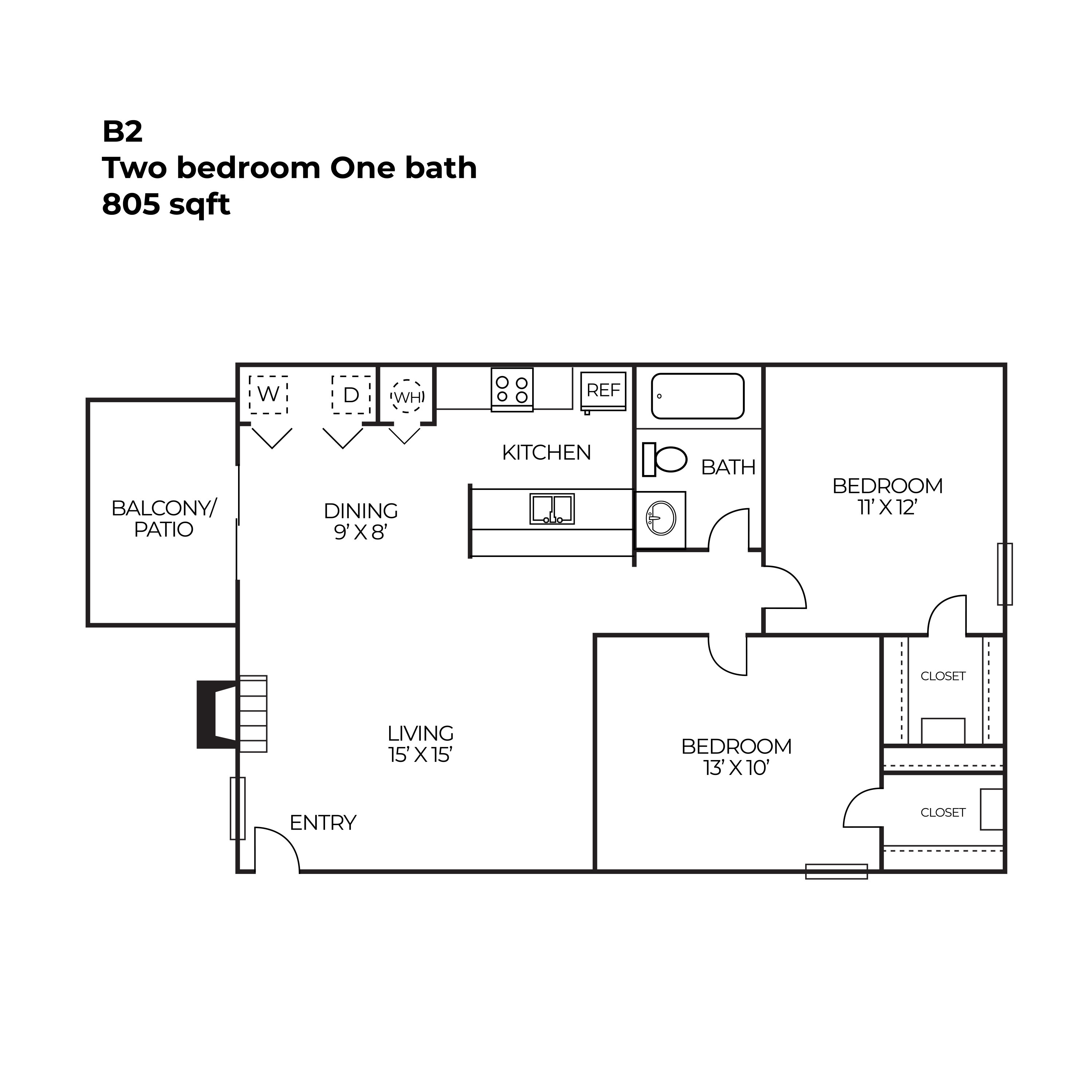 North Star Apartment Homes - Floorplan - B02