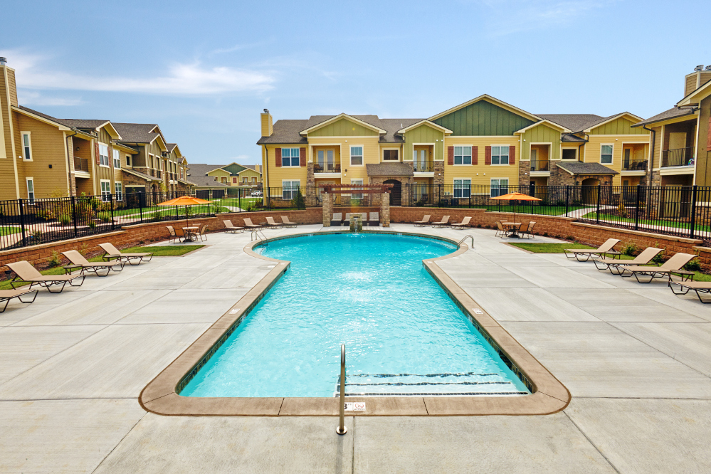 Sparkling Pool at the Reserve at Fountainview Apartments in Saint Charles, MO