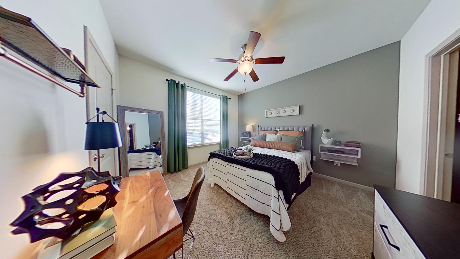 Lighted Bedroom Ceiling Fans at The Reserve at Fountainview Apartments