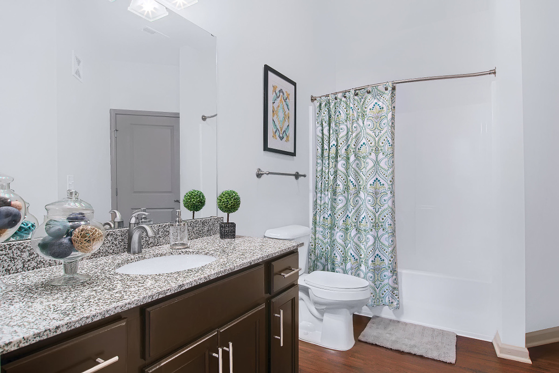 Shower and Tub at the Reserve at Fountainview Apartments in Saint Charles, MO