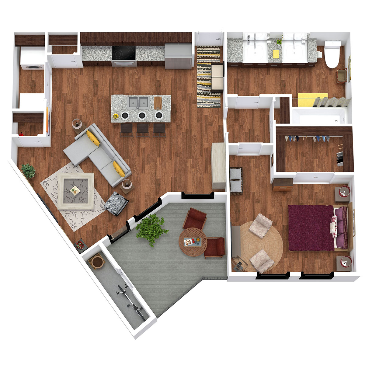 Gala at Central Park - Floorplan - 1 Bed - A2