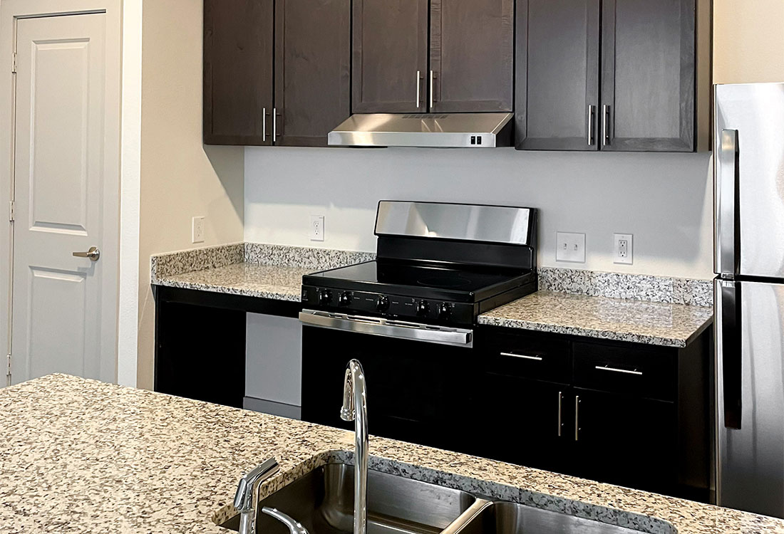 Stainless Steel Kitchens at Gala at Central Park Apartments in Hurst, TX 