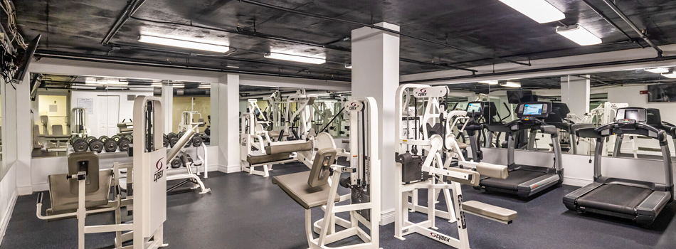 Fitness Center with Gym Equipment at Grand Island Square 