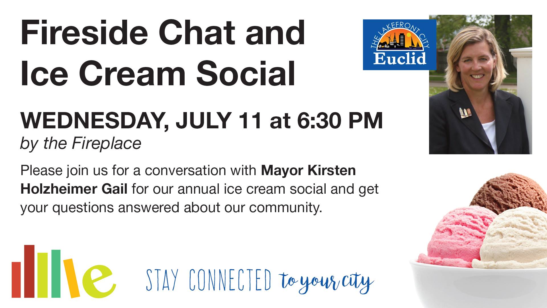 Fireside Chat & Ice Cream Social with Mayor Kirsten Holzheimer Gail Cover Photo