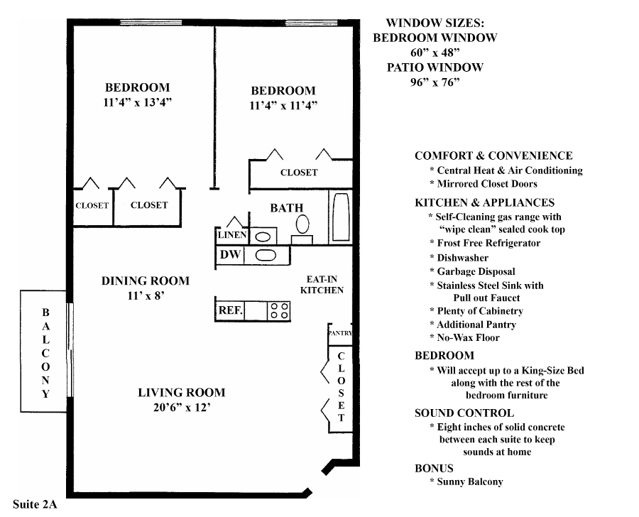 Greenridge on Euclid - Floorplan - 2A (2 Bedroom 1 Bath)