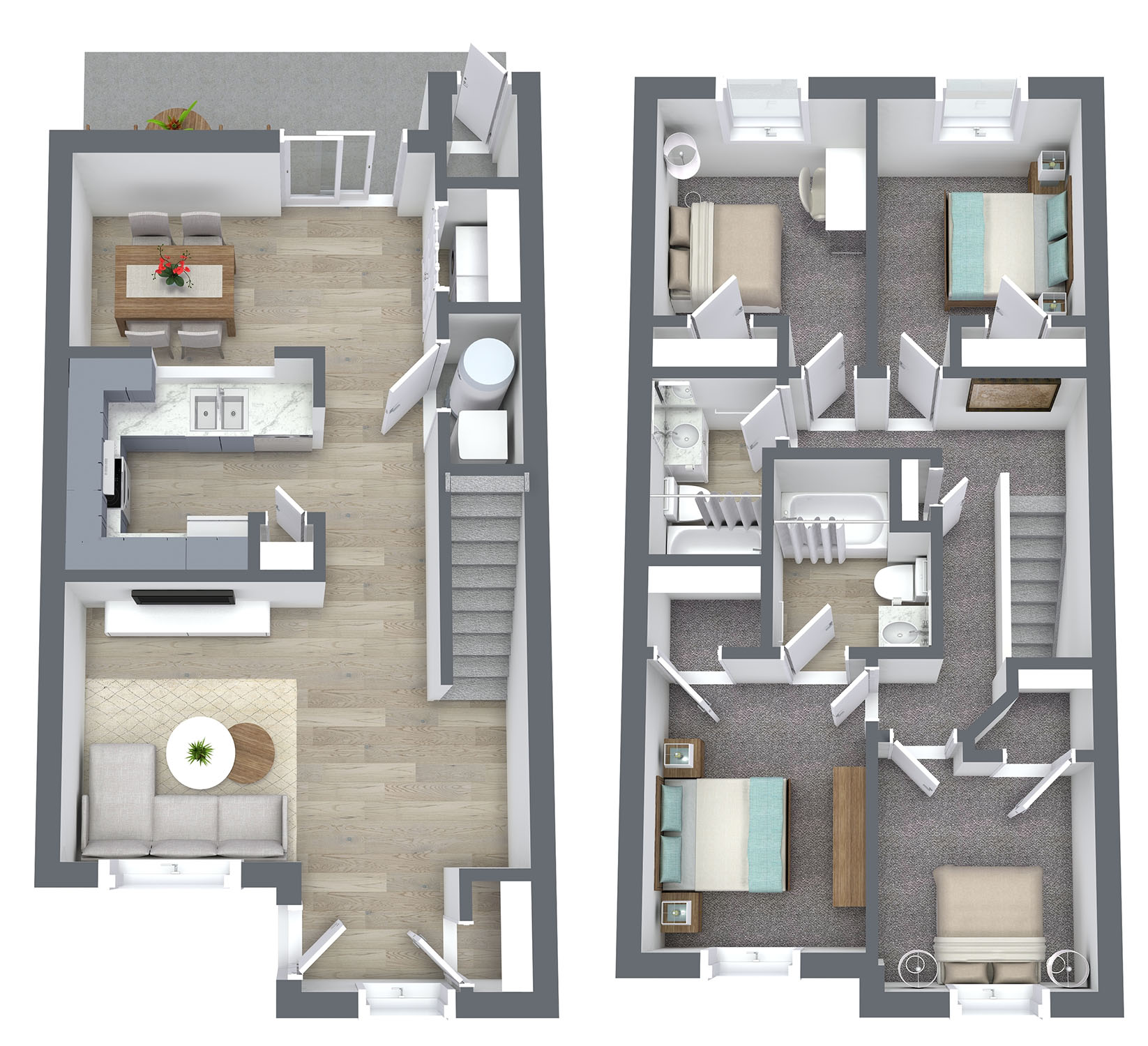 Informative Picture of Four Bedroom Townhome