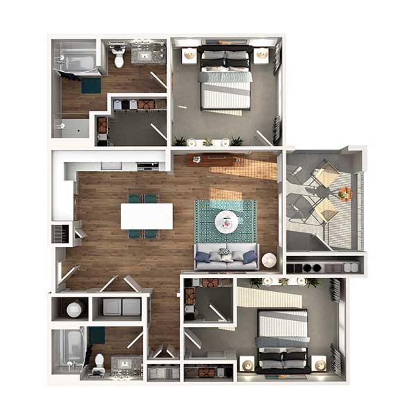 The Heights at Exchange - Floorplan - 2A