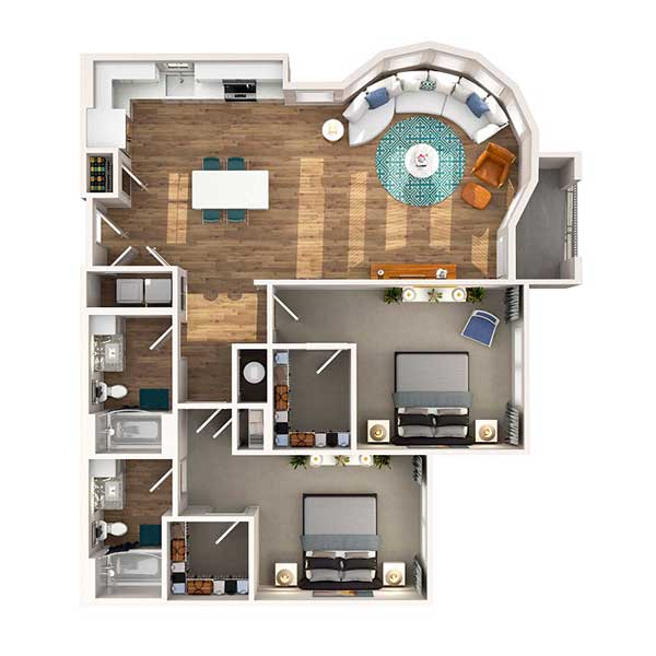 The Heights at Exchange - Floorplan - 2E