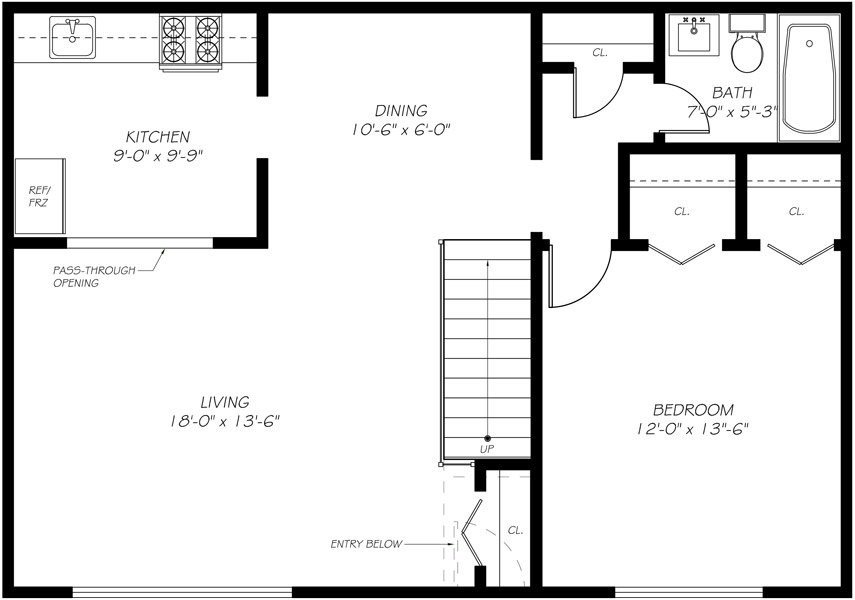 Floorplan - 1 bed image