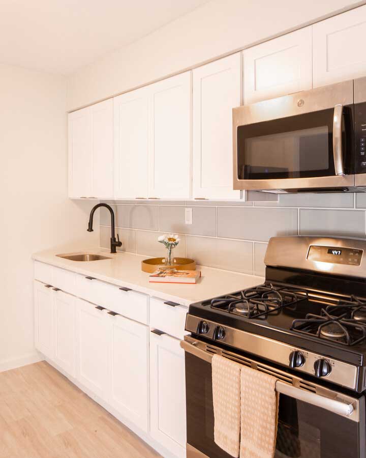 Kitchen at Hampton Gardens Apartments in Middlesex, New Jersey