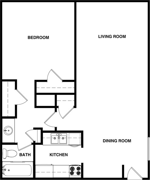 Floorplan - 1BR image