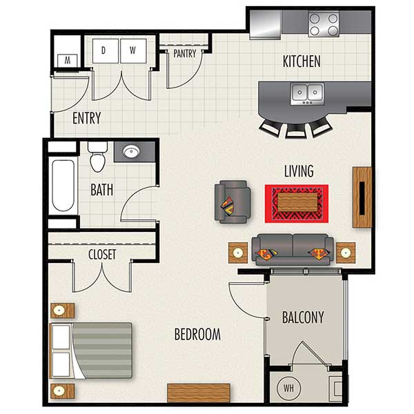 Heights at Lasalle Apartments - Floorplan - S3