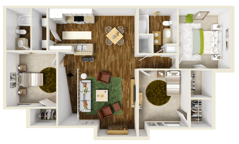 Highland Crossing Apartments - Floorplan - Unit C1