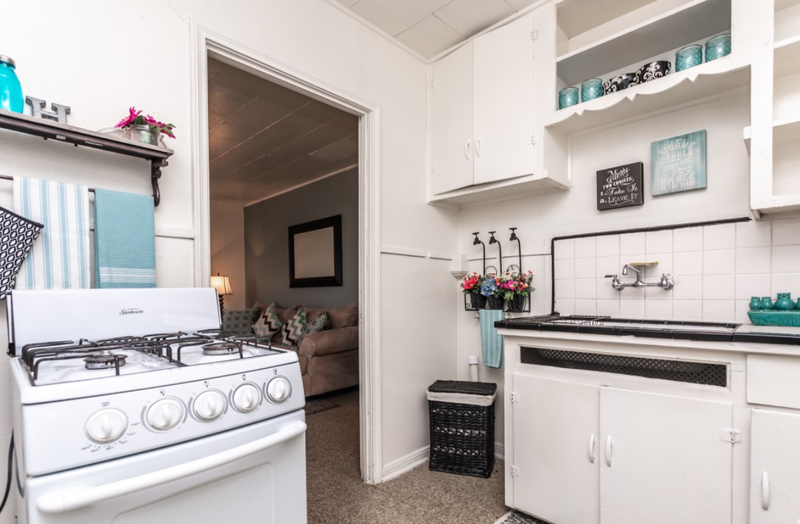 Equipped Kitchen at Highland Hills Apartments in San Antonio, Texas