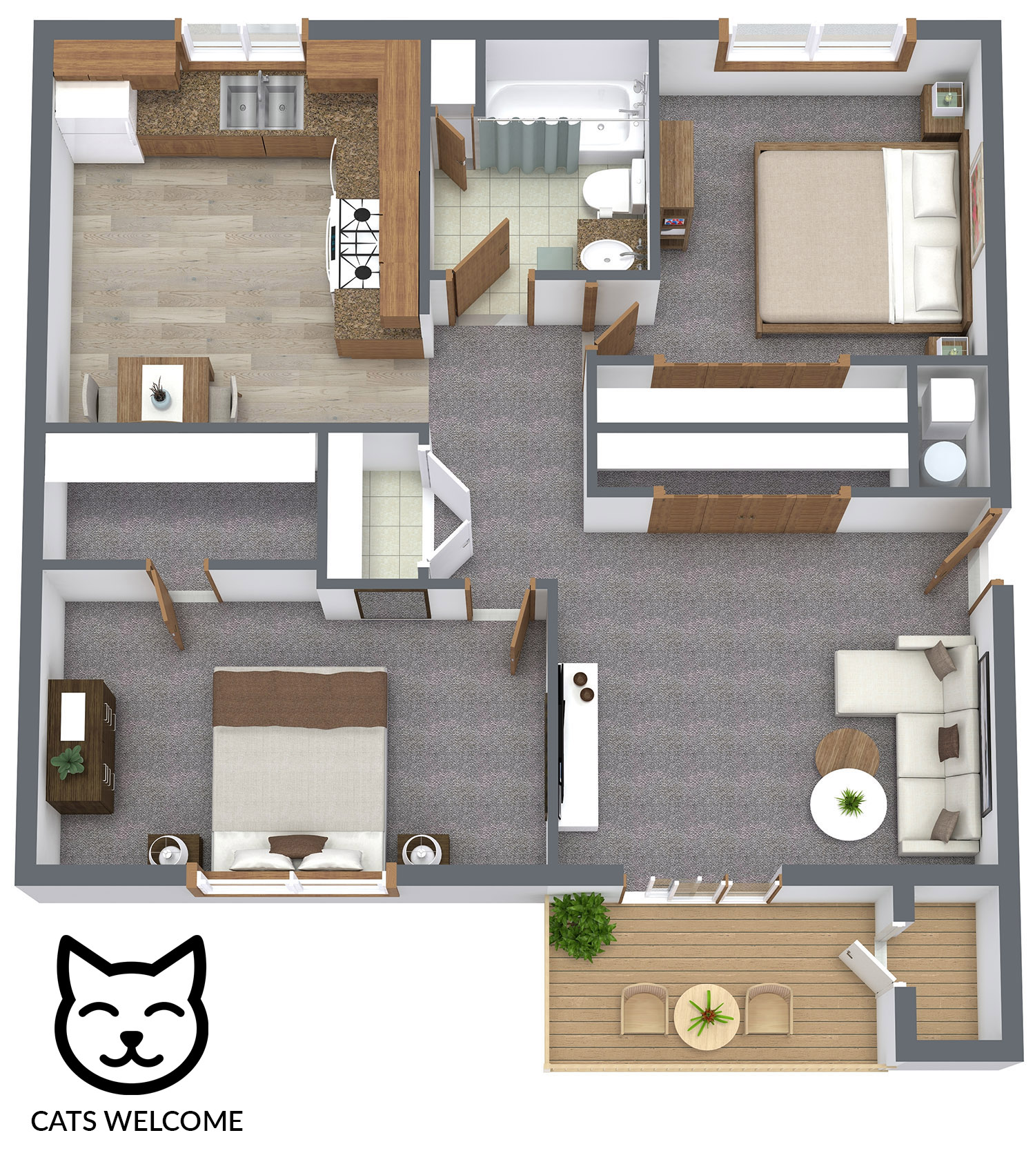 Highland Meadows - 2 Bed/1 Bath | 1057 Square Feet