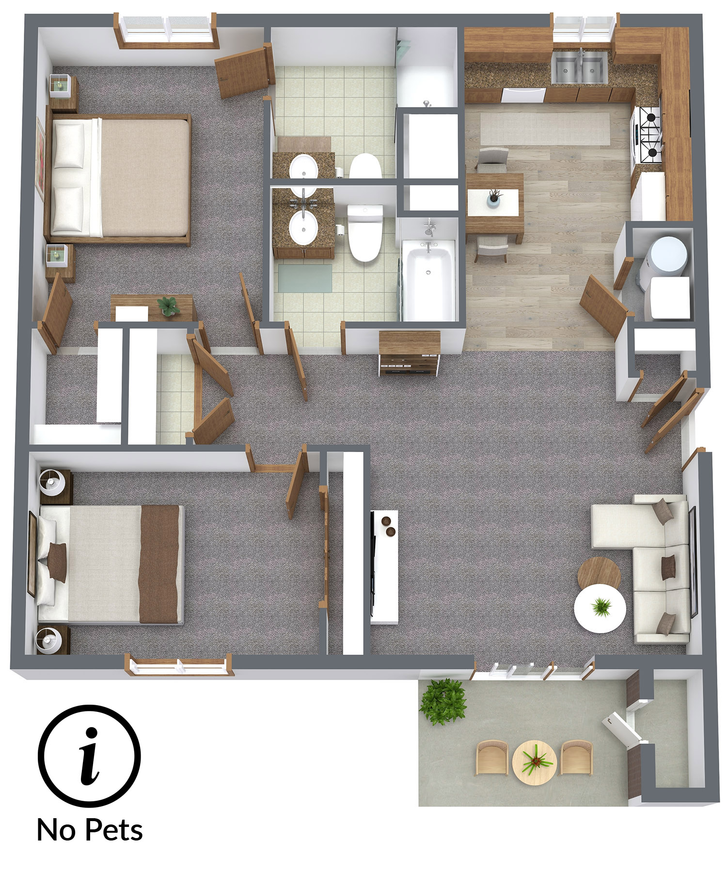 Highland Meadows - 2 Bed/2 Bath | 1142 Square Feet