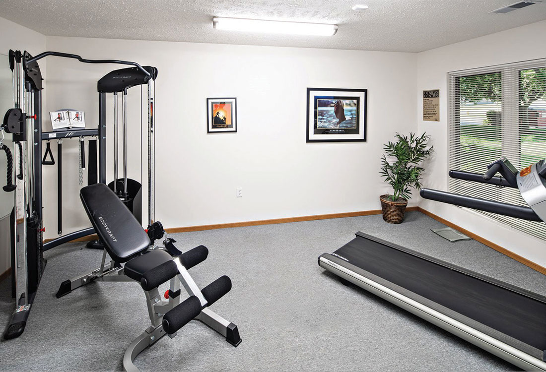 Fitness Center at Highland Meadows Apartments in Bellevue, Nebraska