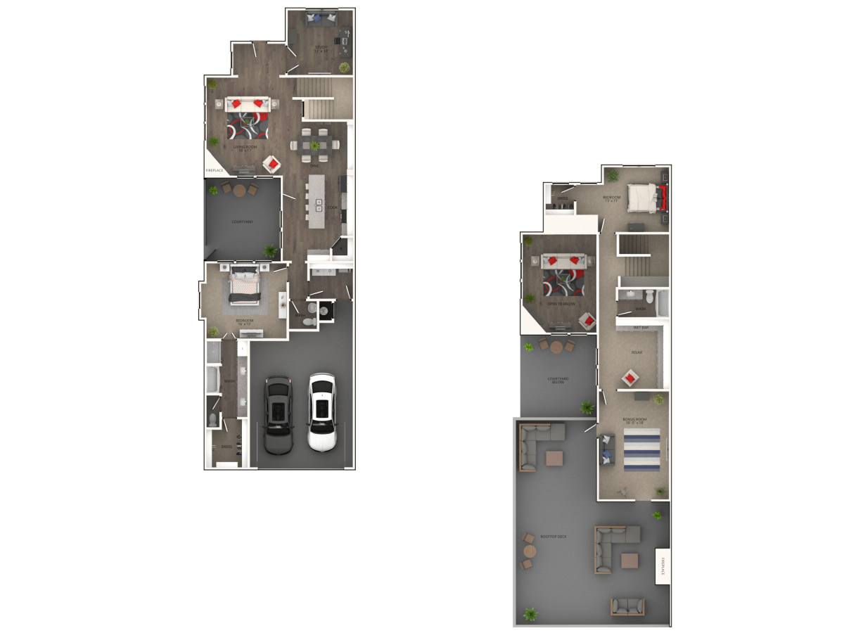 The Montana at Bowery Park Apartments - Floorplan - Granby- Townhome